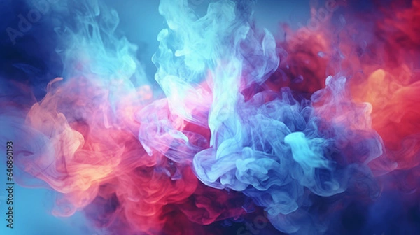 Fototapeta Color smoke abstract background. Generative AI