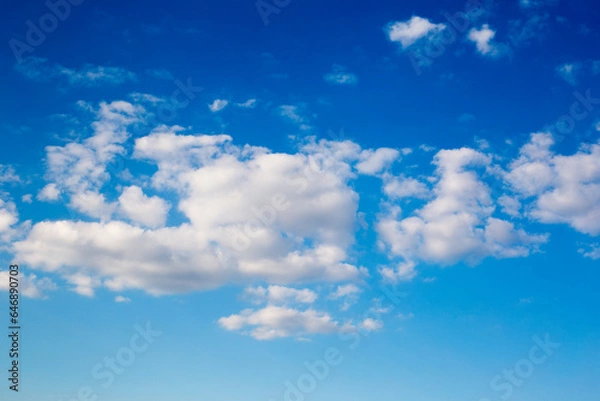 Fototapeta Clouds moving slow on summer sky.
