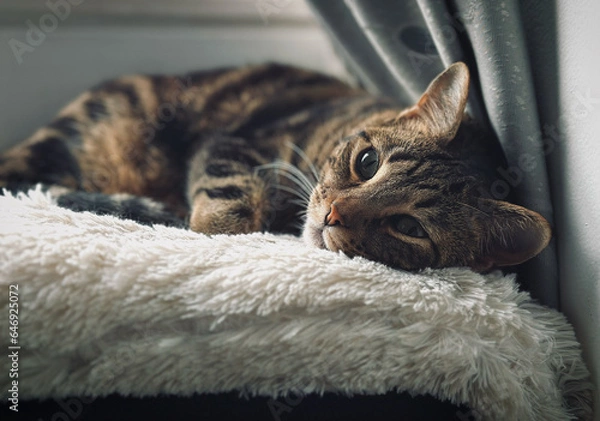 Obraz cat on the couch