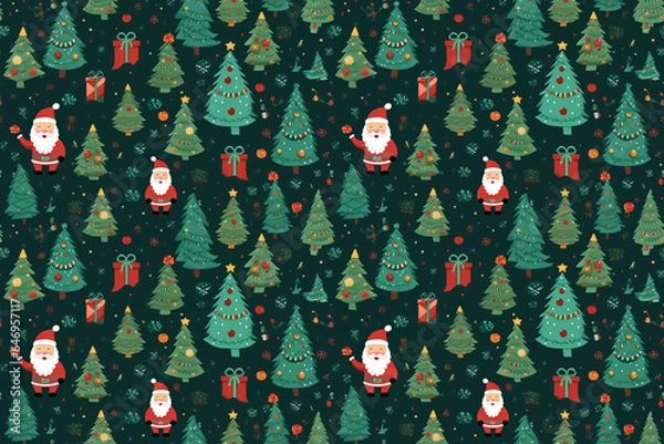Fototapeta christmas seamless pattern