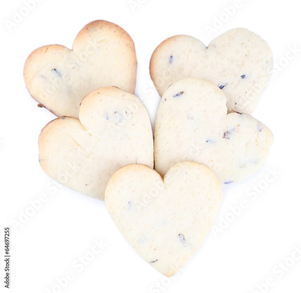 Fototapeta Lavender cookies isolated on white