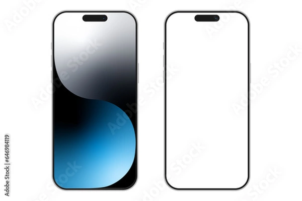 Fototapeta Phone blank screen vector mockup