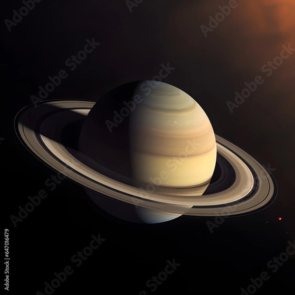 Fototapeta 土星：美しいリングの惑星 No.014  Saturn The Planet of Beautiful Rings Generative AI
