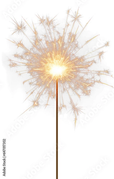 Fototapeta Sparkler Isolated on Transparent Background