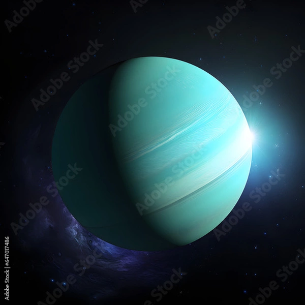 Obraz 天王星 ウラヌス：ガス巨星の秘密と驚異的な季節変動 No.009  Uranus The Secrets of the Gas Giant and Its Remarkable Seasonal Variations Generative AI