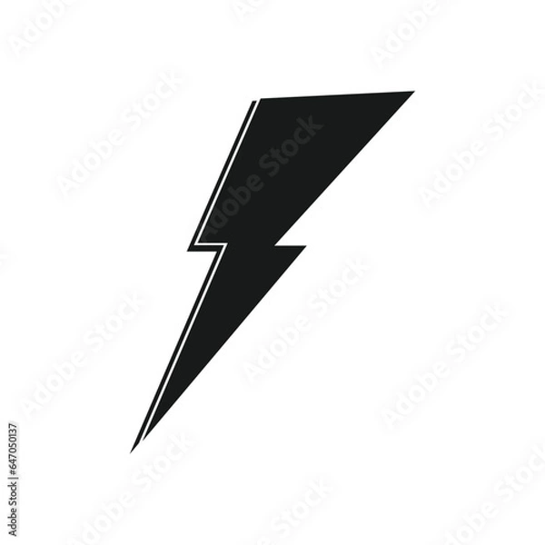 Fototapeta Lightning, electric power vector logo design element. Energy and thunder electricity symbol concept. Flash bolt sign in the circle. Flash vector emblem template. Power fast speed
