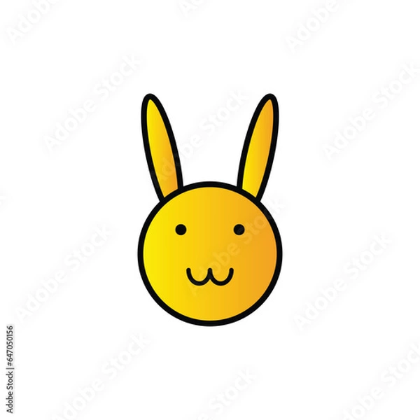 Fototapeta Rabbit Logo Template. Retro Vector Illustration