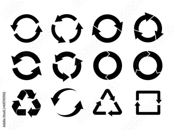 Obraz リサイクルの矢印セット