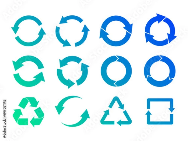 Obraz リサイクルの矢印セット