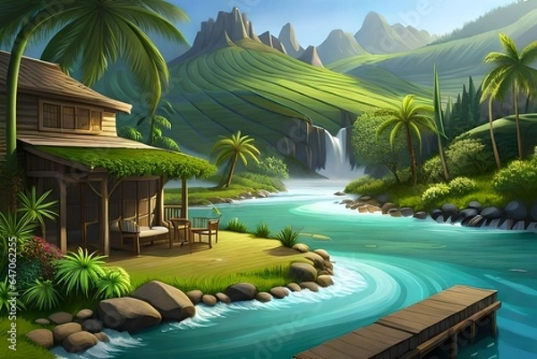 Obraz tropical resort