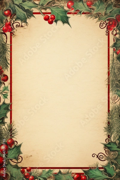 Obraz christmas card with christmas tree