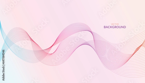 Fototapeta Colorful smoke wave design. Modern background template. Abstract background with multicolor waves.