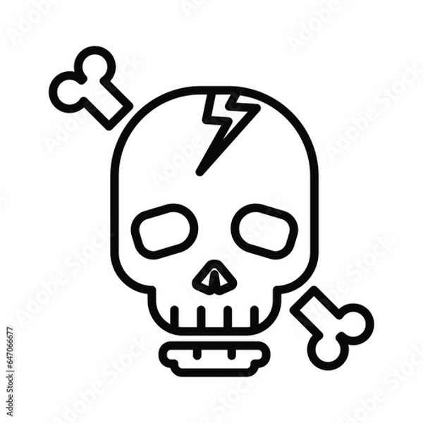 Obraz skull and crossbones icon