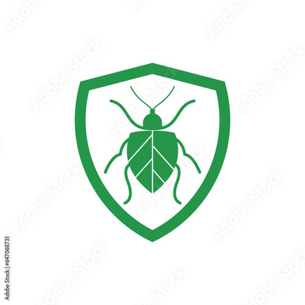 Obraz shield logo with pest animals. vector logo