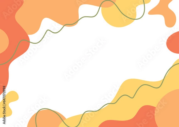Fototapeta white and yellow fluid shapes abstract background