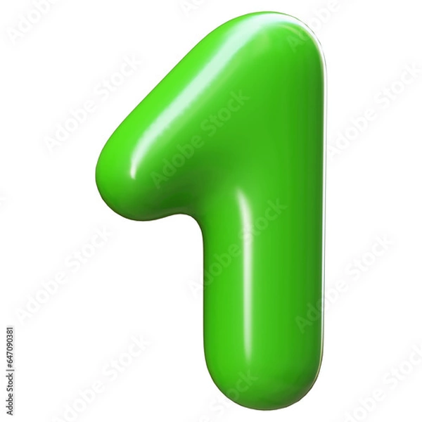 Fototapeta Bubble Green Number 1