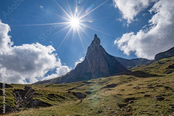 Fototapeta Schwarzer Schopf Berner Oberland Sommer Wanderung Lobhörner, Sulwald 