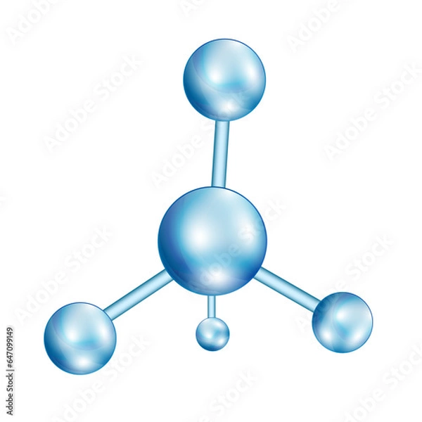Fototapeta atom molecule art drawn icon