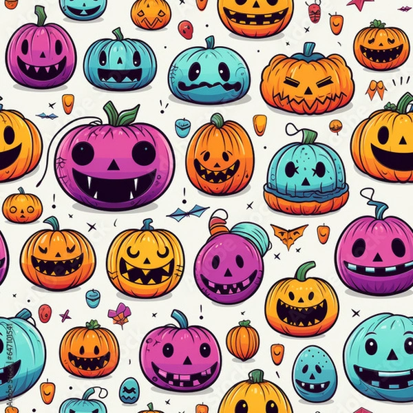 Obraz Halloween background seamless pattern.