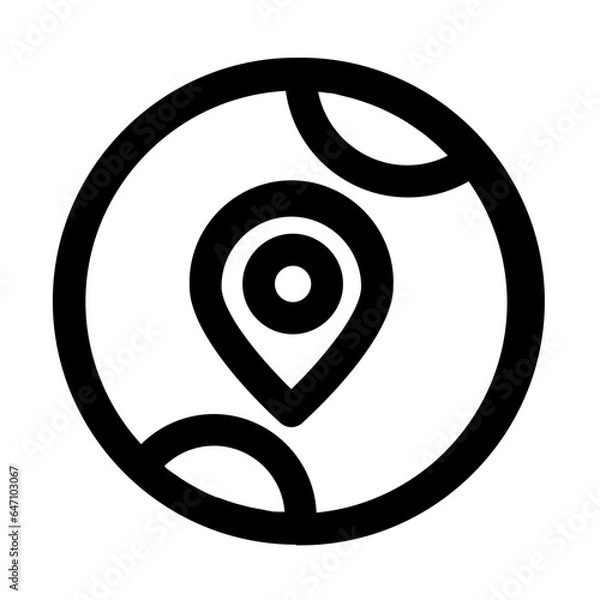 Fototapeta Navigation and schedule outline icon