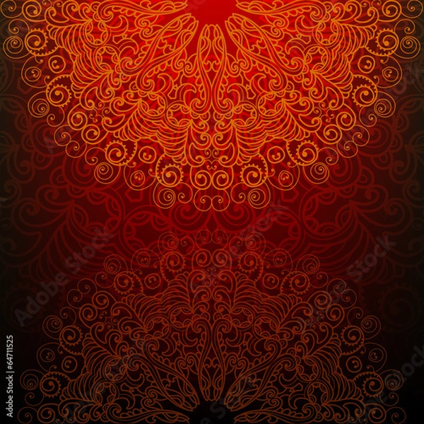 Obraz Abstract background with a fantasy pattern in oriental style