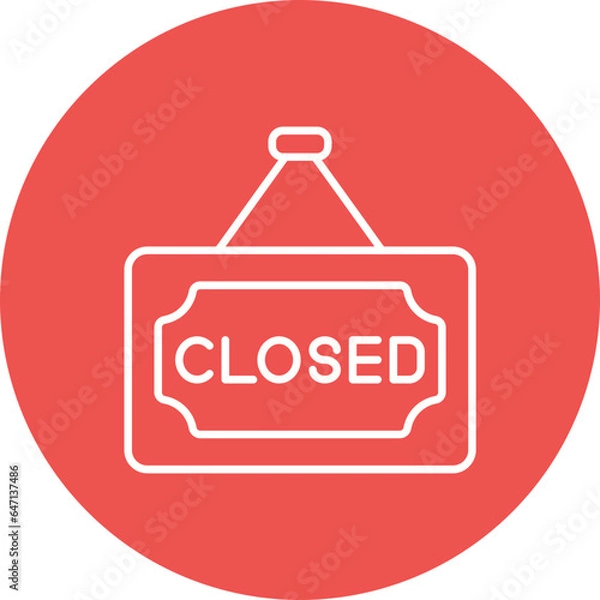 Fototapeta Closed Tag Icon