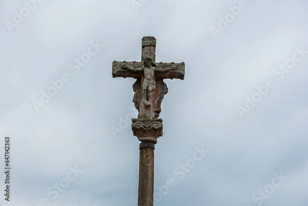 Fototapeta Walking as pilgrim a part of the "Camino" to Santiago