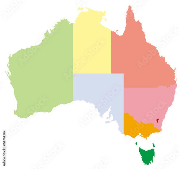 Obraz オーストラリアの地図
