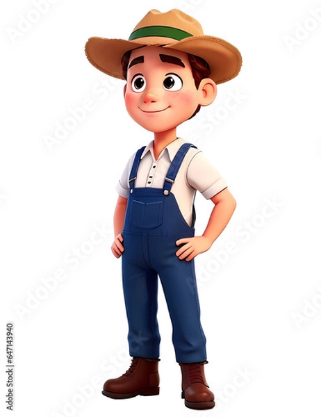 Obraz The Smiling Farmer's Portrait