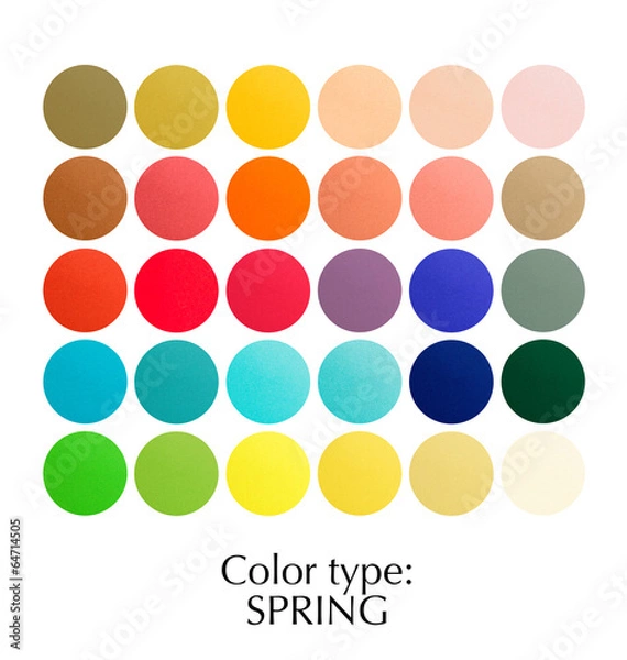 Obraz seasonal solor analysis for spring type