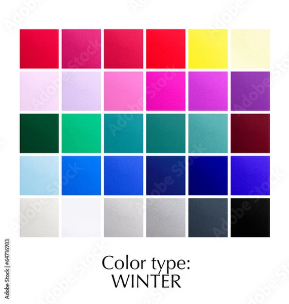 Obraz seasonal solor analysis for winter type