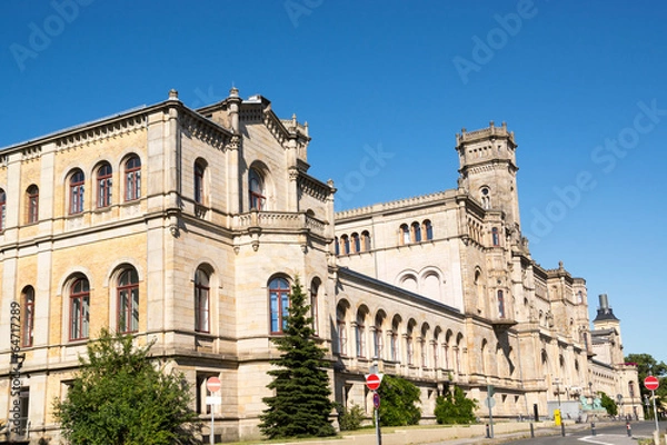 Fototapeta Outside view of the University of Hannover, Germany