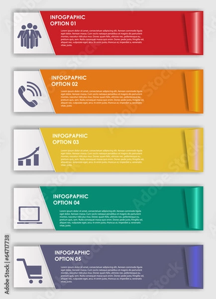 Fototapeta Infographic Templates for Business Vector Illustration.
