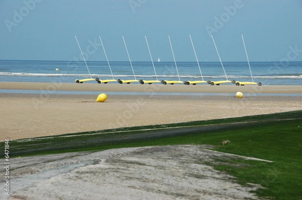 Fototapeta char à voile rangé