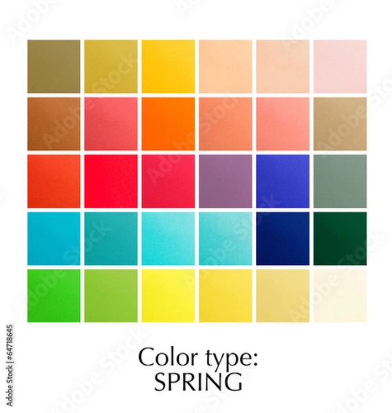 Obraz seasonal solor analysis for spring type