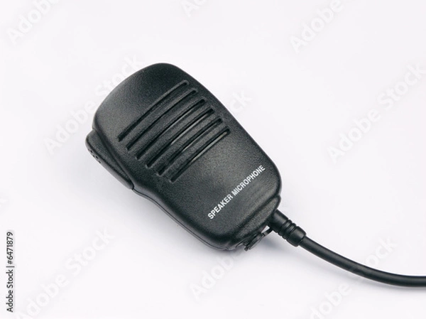 Fototapeta radio transceiver or walkie talkie microphone receiver macro