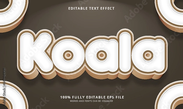 Obraz Koala text style editable text effect