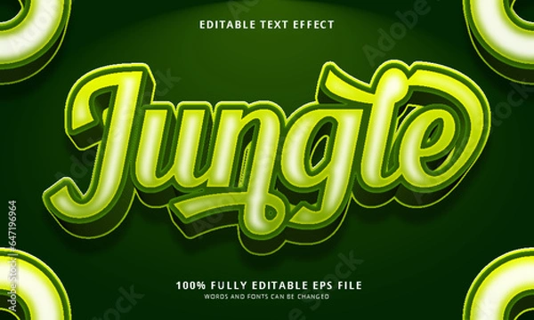Obraz Jungle text style editable text effect