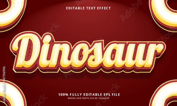 Obraz Dinosaur text style editable text effect