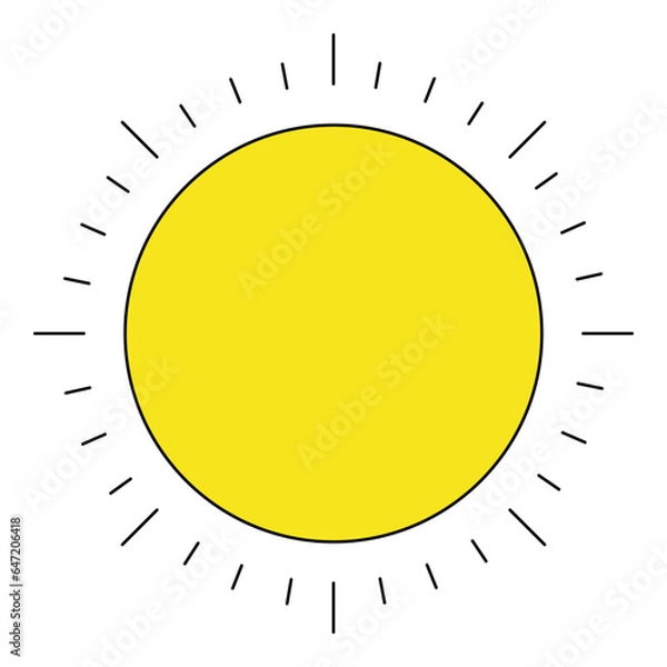 Obraz Sun simple element flat vector collection illustration space cosmic theme sky Solar system