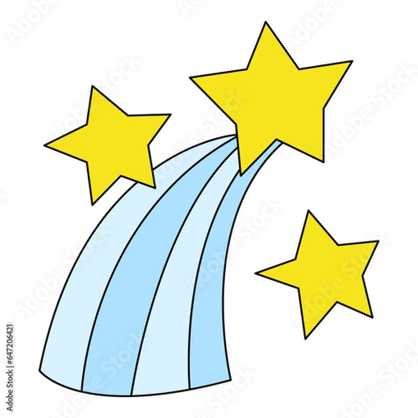 Obraz Stars simple element flat vector collection illustration space cosmic astronaut theme sky night light