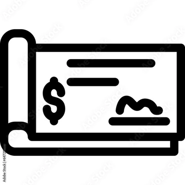 Fototapeta Cheque Icon