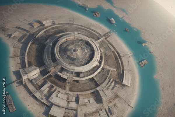 Fototapeta Another planet in the ocean.
Generative AI