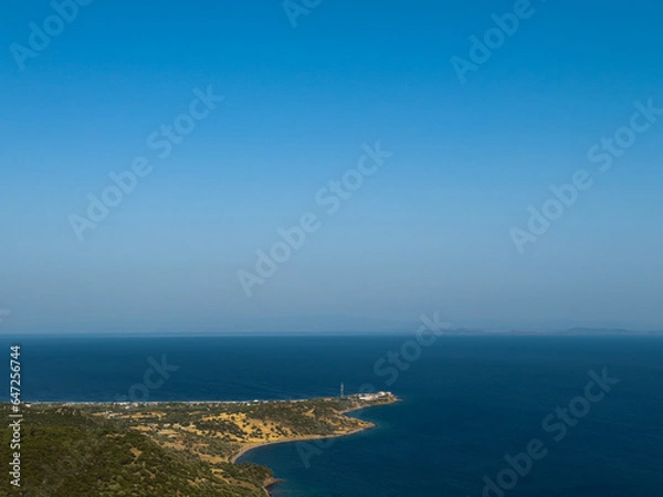 Fototapeta Ancient columns of Athena Temple, Assos, Canakkale, Turkey , The Temple of Athena in the archaeological site of ancient Assos in Behramkale, Turkey