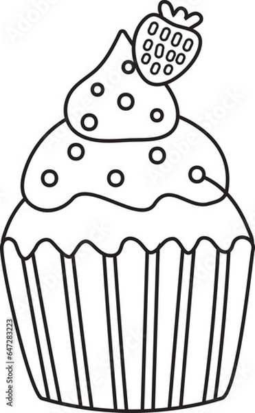 Fototapeta Cupcake Outline