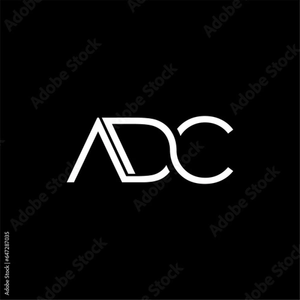 Fototapeta ADC Letter Initial Logo Design Template Vector Illustration
