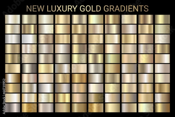 Obraz Gold gradients set vector 