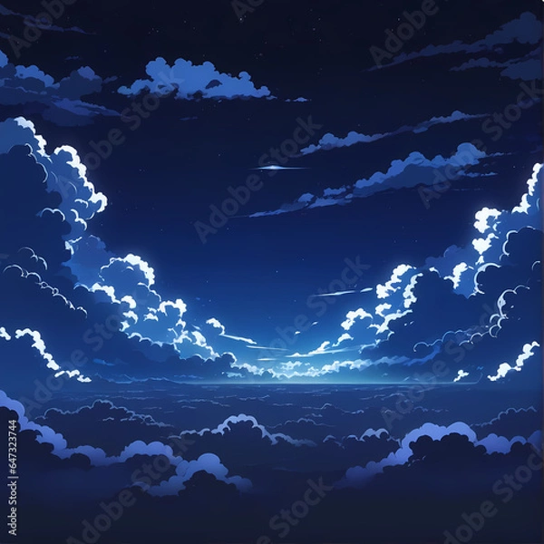 Obraz night sky and clouds