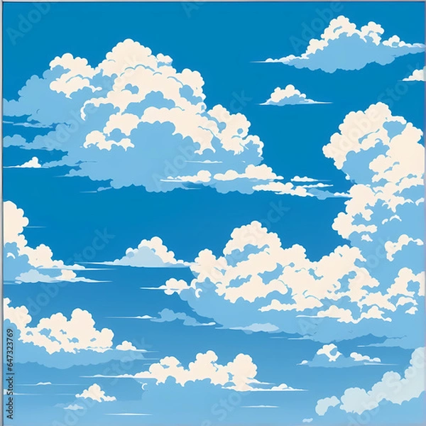 Obraz blue sky and clouds