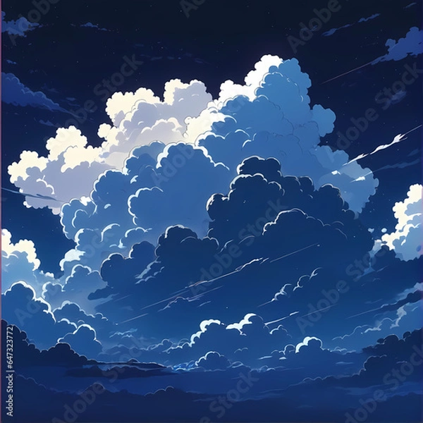 Obraz blue sky with clouds